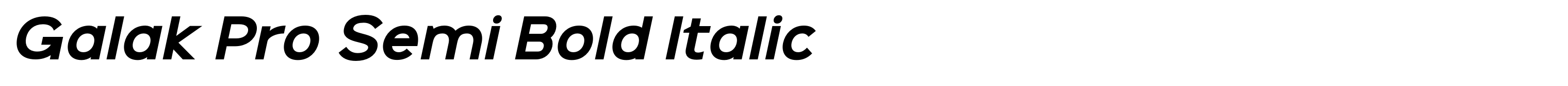 Galak Pro Semi Bold Italic