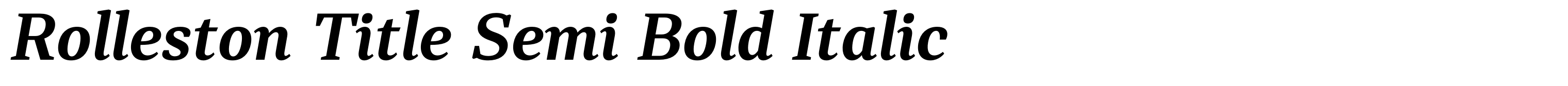 Rolleston Title Semi Bold Italic