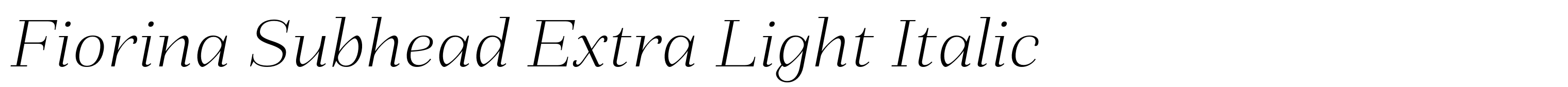 Fiorina Subhead Extra Light Italic