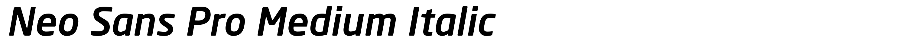 Neo Sans Pro Medium Italic