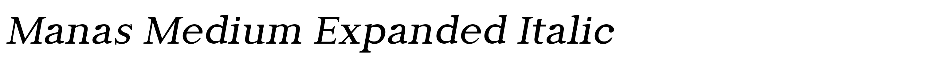 Manas Medium Expanded Italic