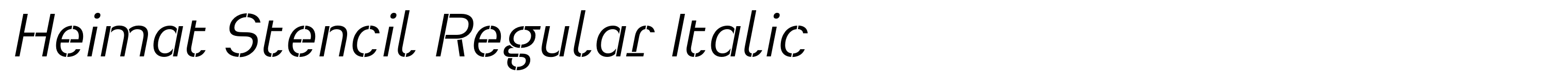 Heimat Stencil Regular Italic
