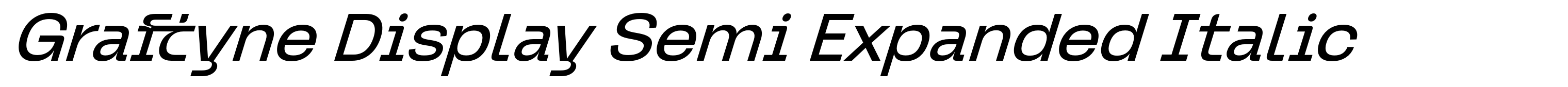 Graftyne Display Semi Expanded Italic