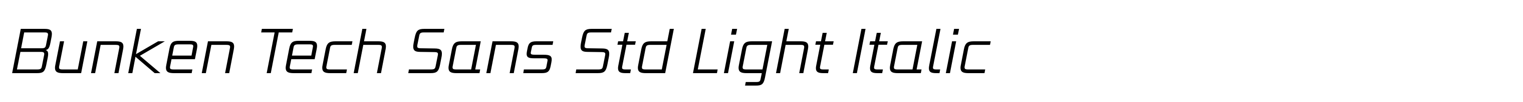 Bunken Tech Sans Std Light Italic