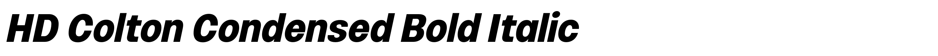 HD Colton Condensed Bold Italic