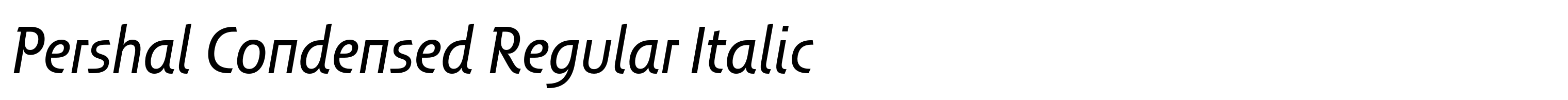 Pershal Condensed Regular Italic