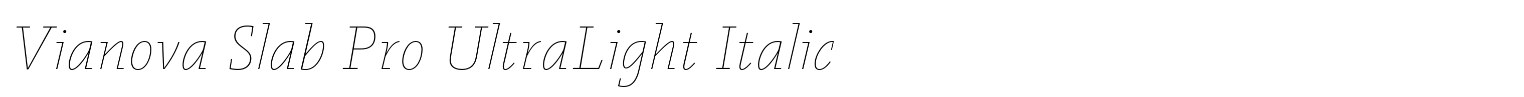 Vianova Slab Pro UltraLight Italic