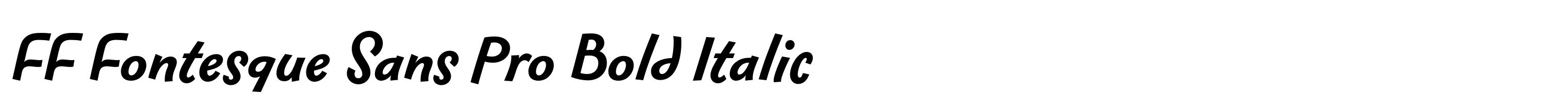 FF Fontesque Sans Pro Bold Italic