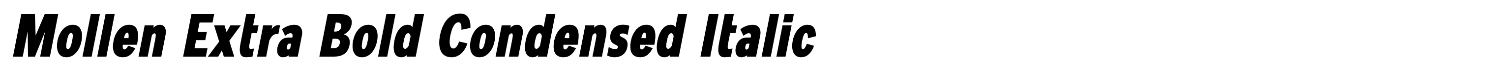 Mollen Extra Bold Condensed Italic