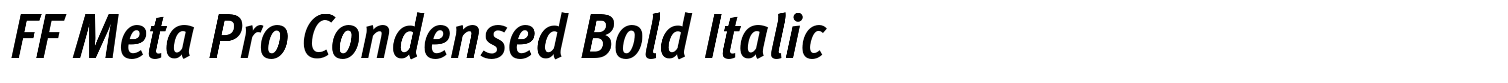 FF Meta Pro Condensed Bold Italic