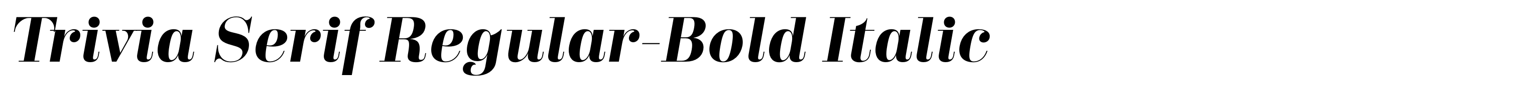 Trivia Serif Regular-Bold Italic