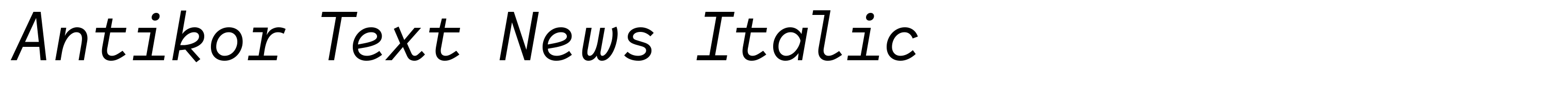 Antikor Text News Italic