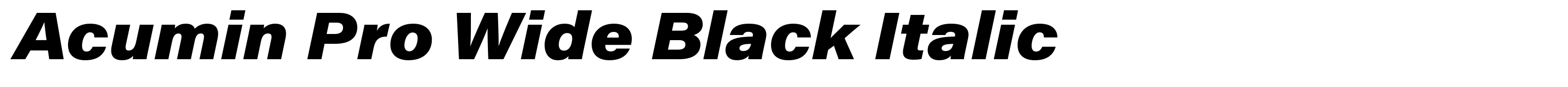 Acumin Pro Wide Black Italic
