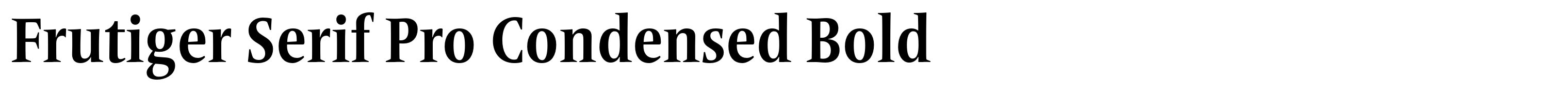 Frutiger Serif Pro Condensed Bold