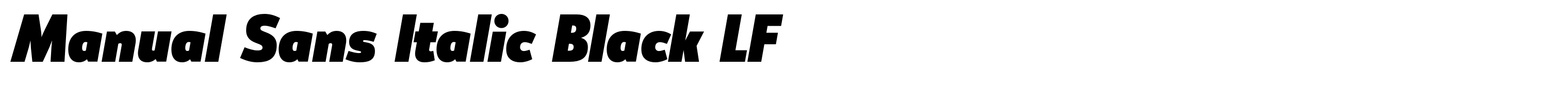 Manual Sans Italic Black LF