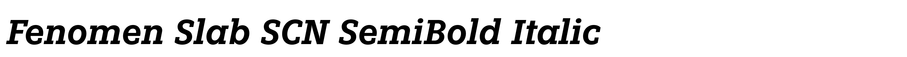 Fenomen Slab SCN SemiBold Italic