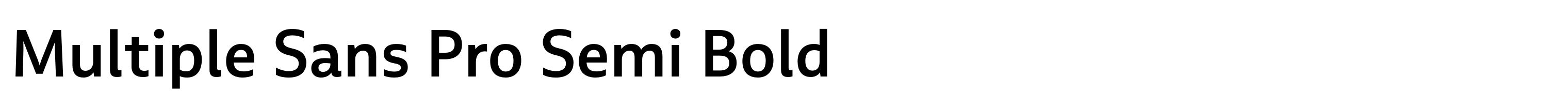 Multiple Sans Pro Semi Bold