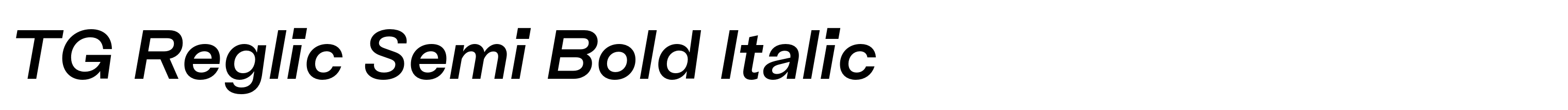 TG Reglic Semi Bold Italic