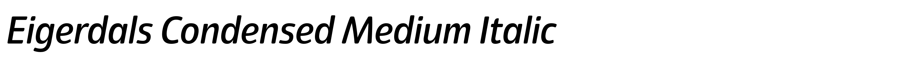 Eigerdals Condensed Medium Italic