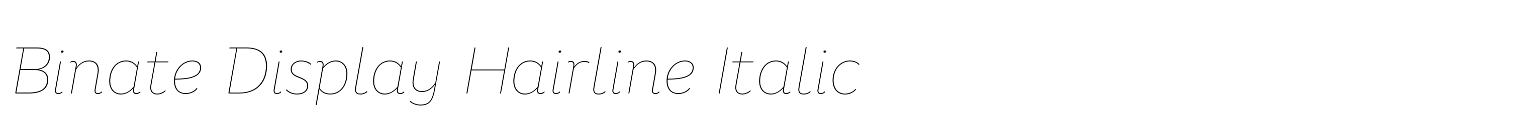 Binate Display Hairline Italic