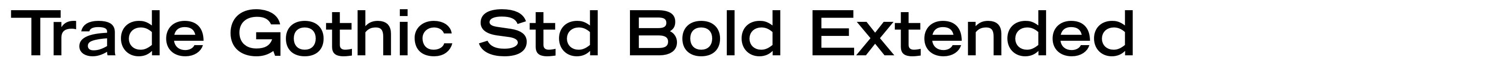 Trade Gothic Std Bold Extended