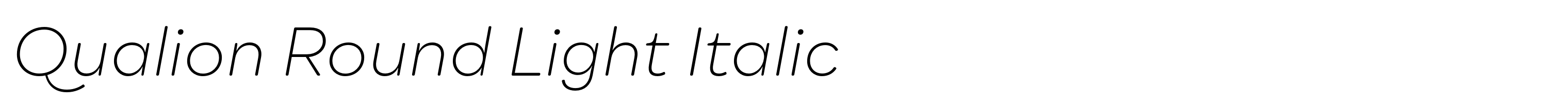 Qualion Round Light Italic
