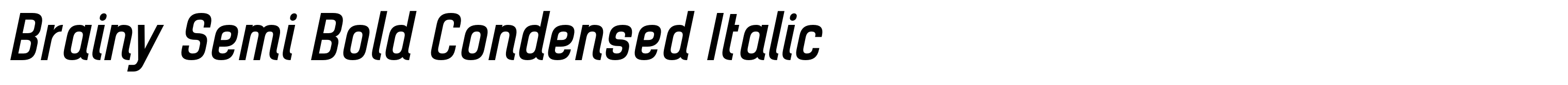Brainy Semi Bold Condensed Italic