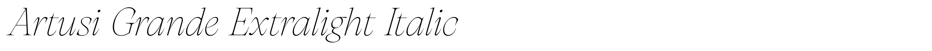 Artusi Grande Extralight Italic