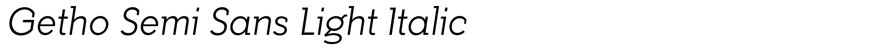 Getho Semi Sans Light Italic