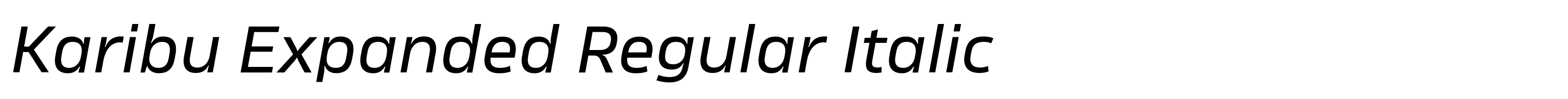 Karibu Expanded Regular Italic