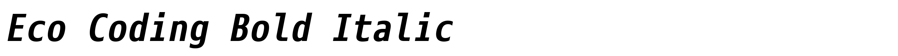Eco Coding Bold Italic