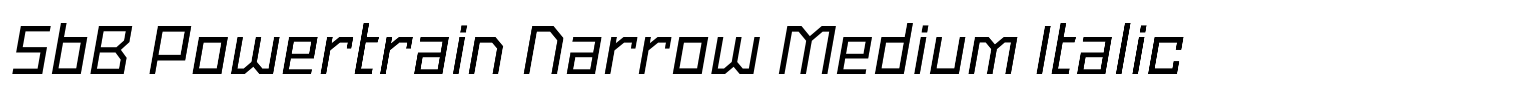 SbB Powertrain Narrow Medium Italic
