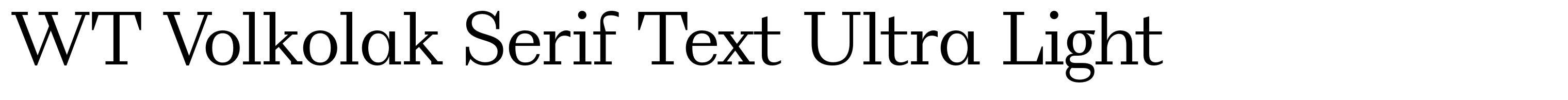 WT Volkolak Serif Text Ultra Light