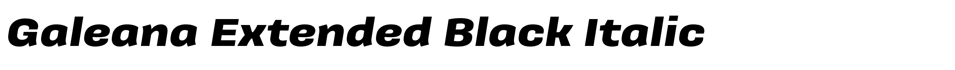 Galeana Extended Black Italic