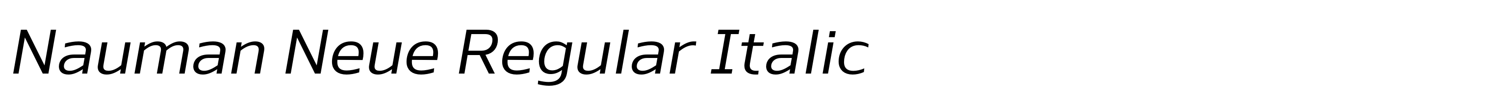 Nauman Neue Regular Italic