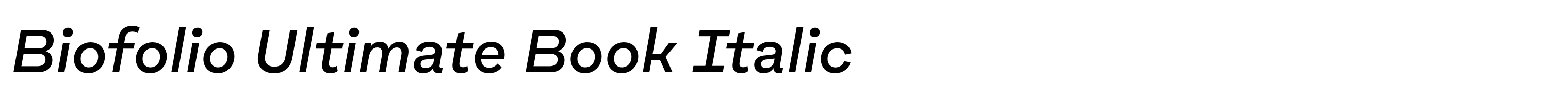 Biofolio Ultimate Book Italic