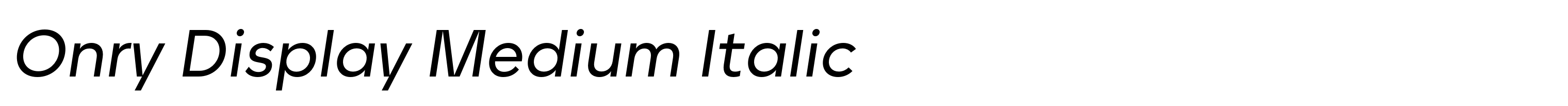 Onry Display Medium Italic