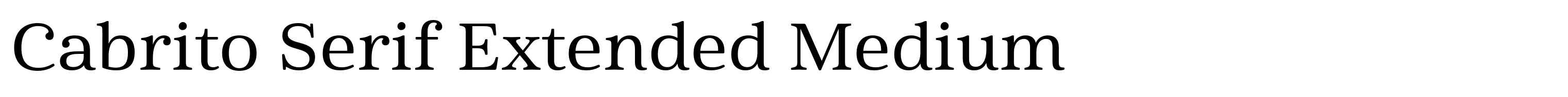 Cabrito Serif Extended Medium