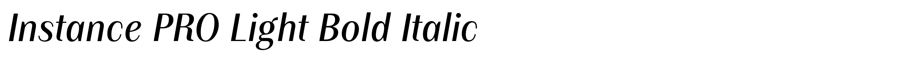 Instance PRO Light Bold Italic