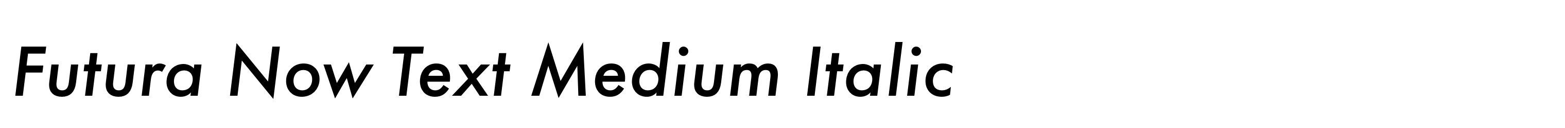 Futura Now Text Medium Italic