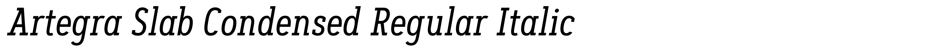 Artegra Slab Condensed Regular Italic