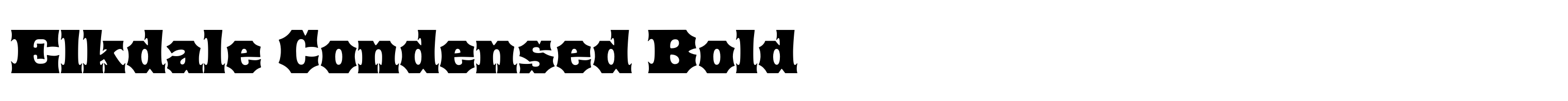 Elkdale Condensed Bold