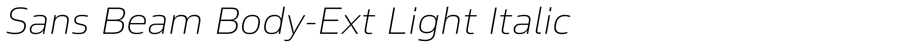 Sans Beam Body-Ext Light Italic