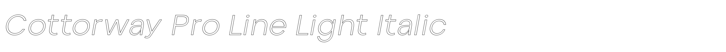 Cottorway Pro Line Light Italic