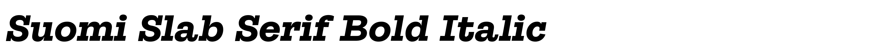 Suomi Slab Serif Bold Italic