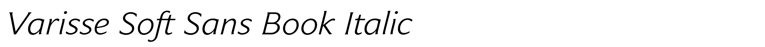 Varisse Soft Sans Book Italic
