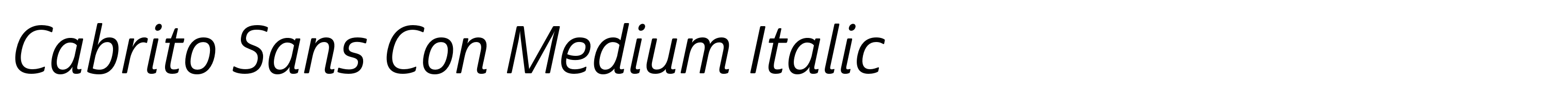 Cabrito Sans Con Medium Italic