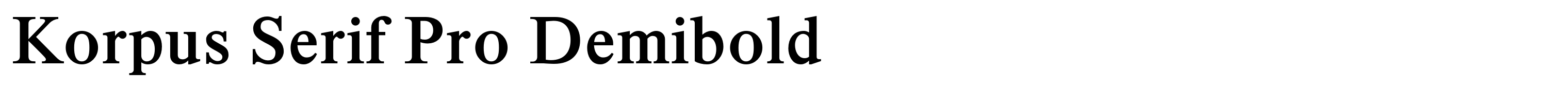 Korpus Serif Pro Demibold