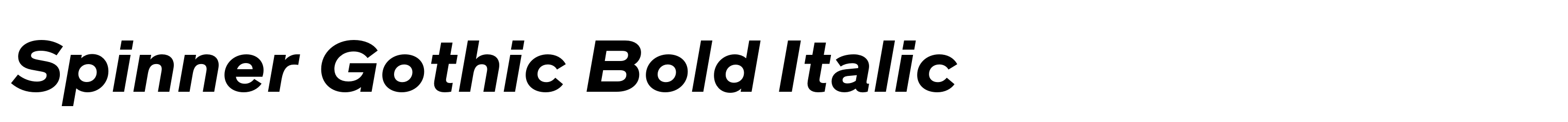 Spinner Gothic Bold Italic