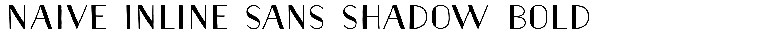 Naive Inline Sans Shadow Bold